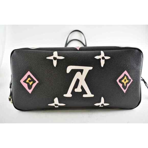 Louis Vuitton Neverfull MM Wild At Heart Black White Tote Handle Shoulder Bag - Picture 12 of 13
